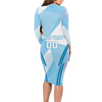 Custom Spain Football Long Sleeve Bodycon Dress Simple Style - Wonder Print Shop