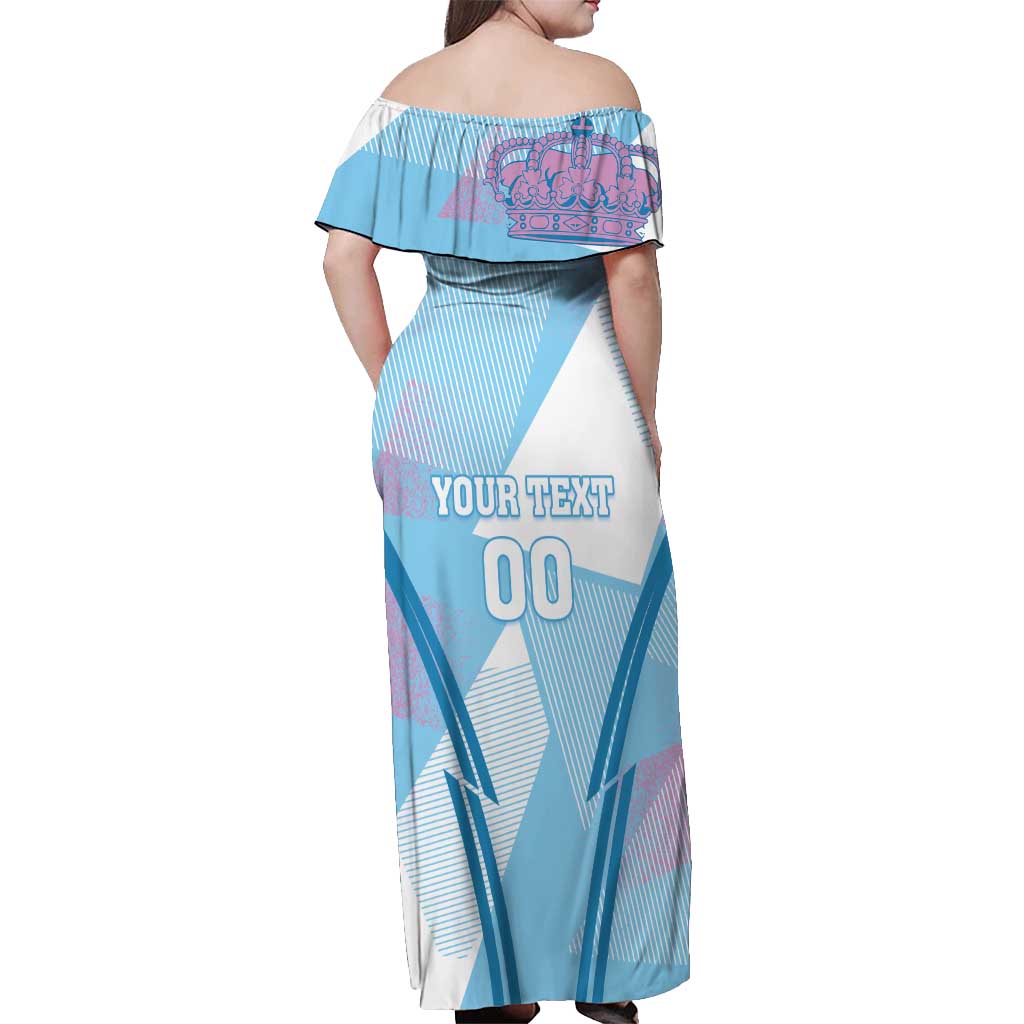 Custom Spain Football Off Shoulder Maxi Dress Simple Style - Wonder Print Shop