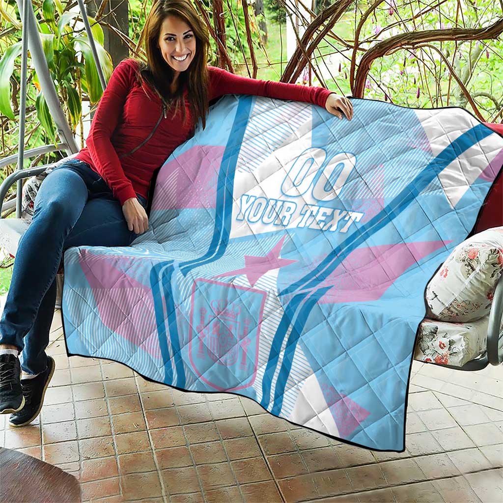 Custom Spain Football Quilt Simple Style - Wonder Print Shop