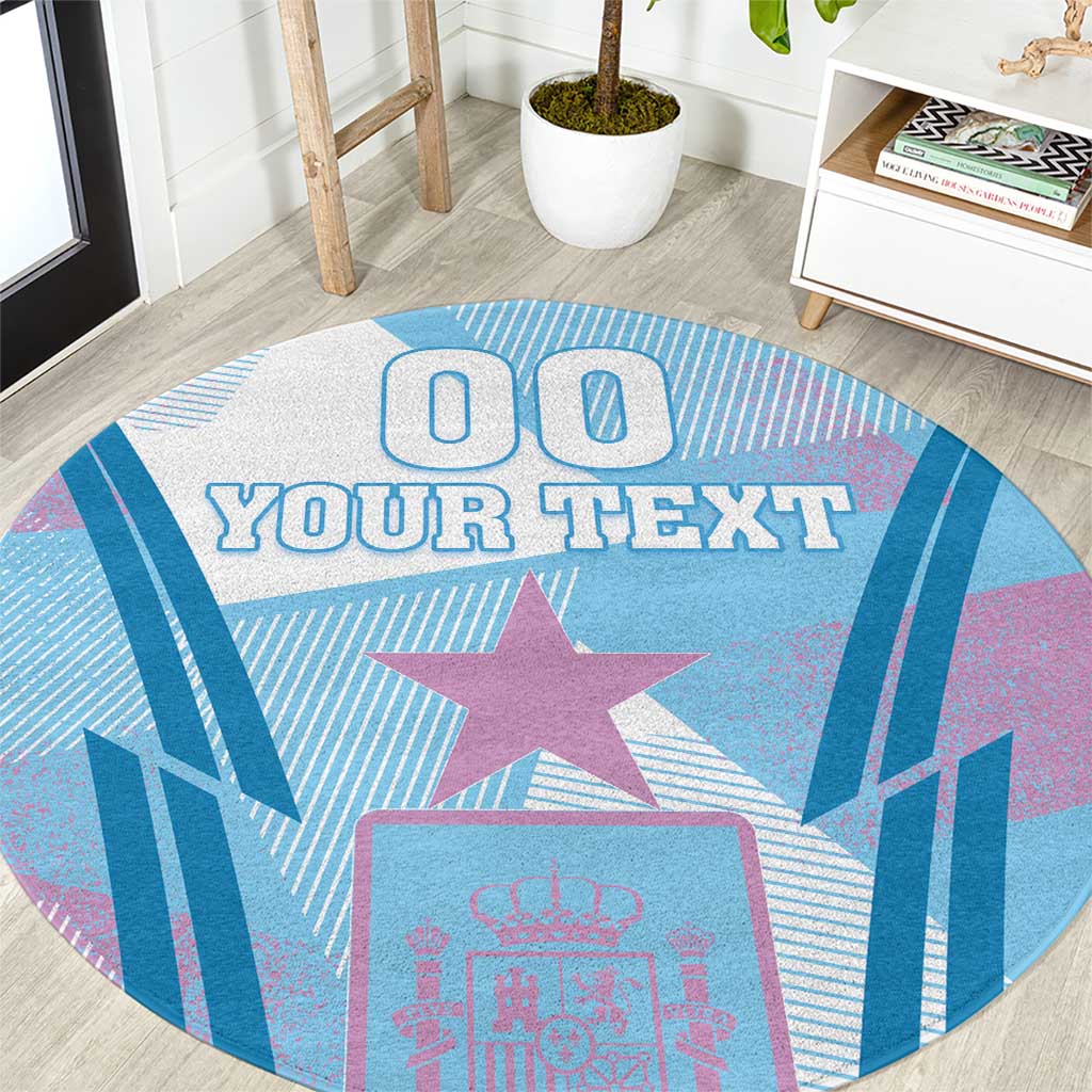 Custom Spain Football Round Carpet Simple Style