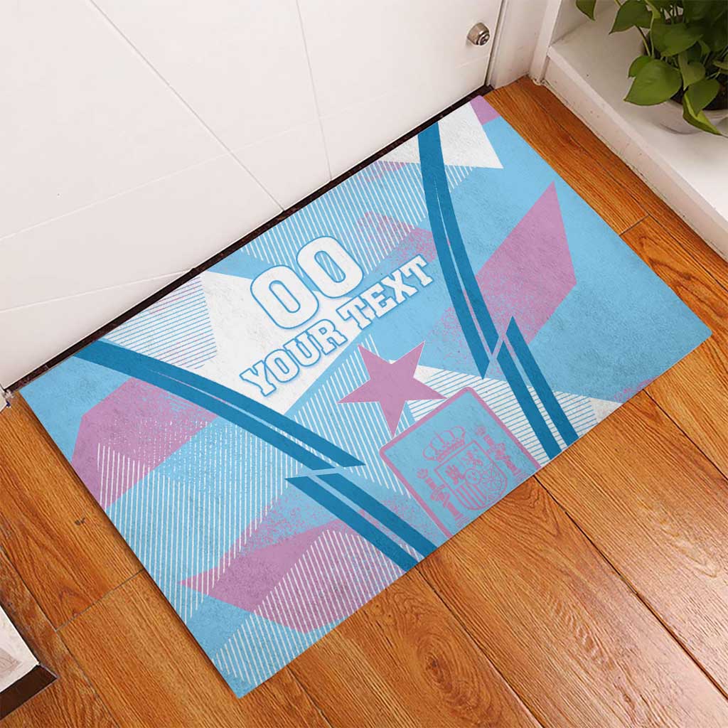 Custom Spain Football Rubber Doormat Simple Style - Wonder Print Shop