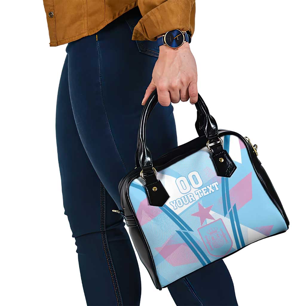 Custom Spain Football Shoulder Handbag Simple Style