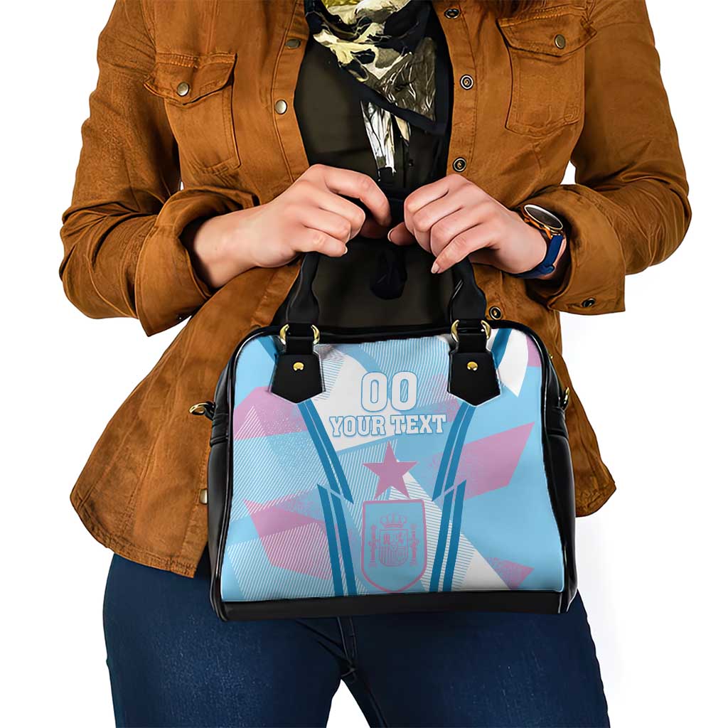 Custom Spain Football Shoulder Handbag Simple Style