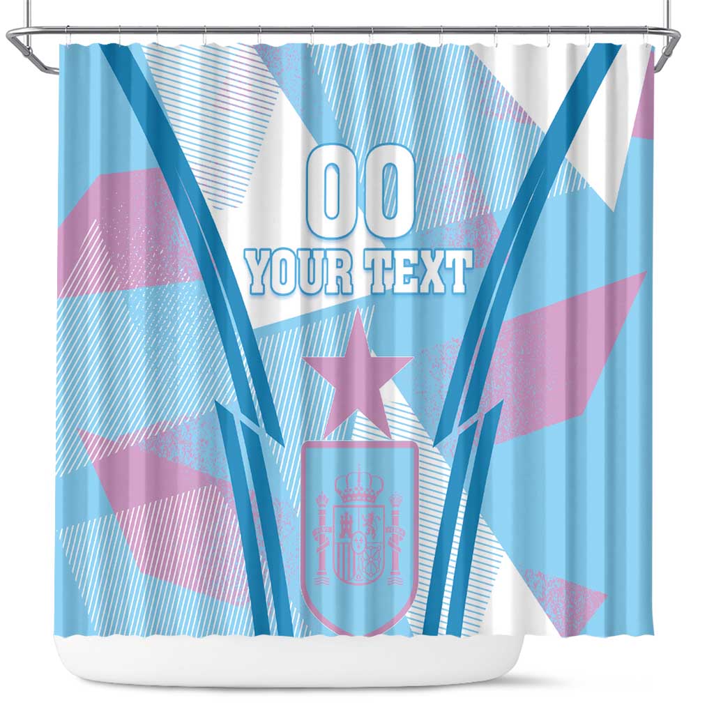 Custom Spain Football Shower Curtain Simple Style