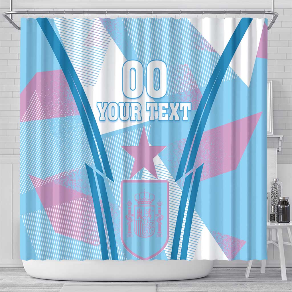Custom Spain Football Shower Curtain Simple Style