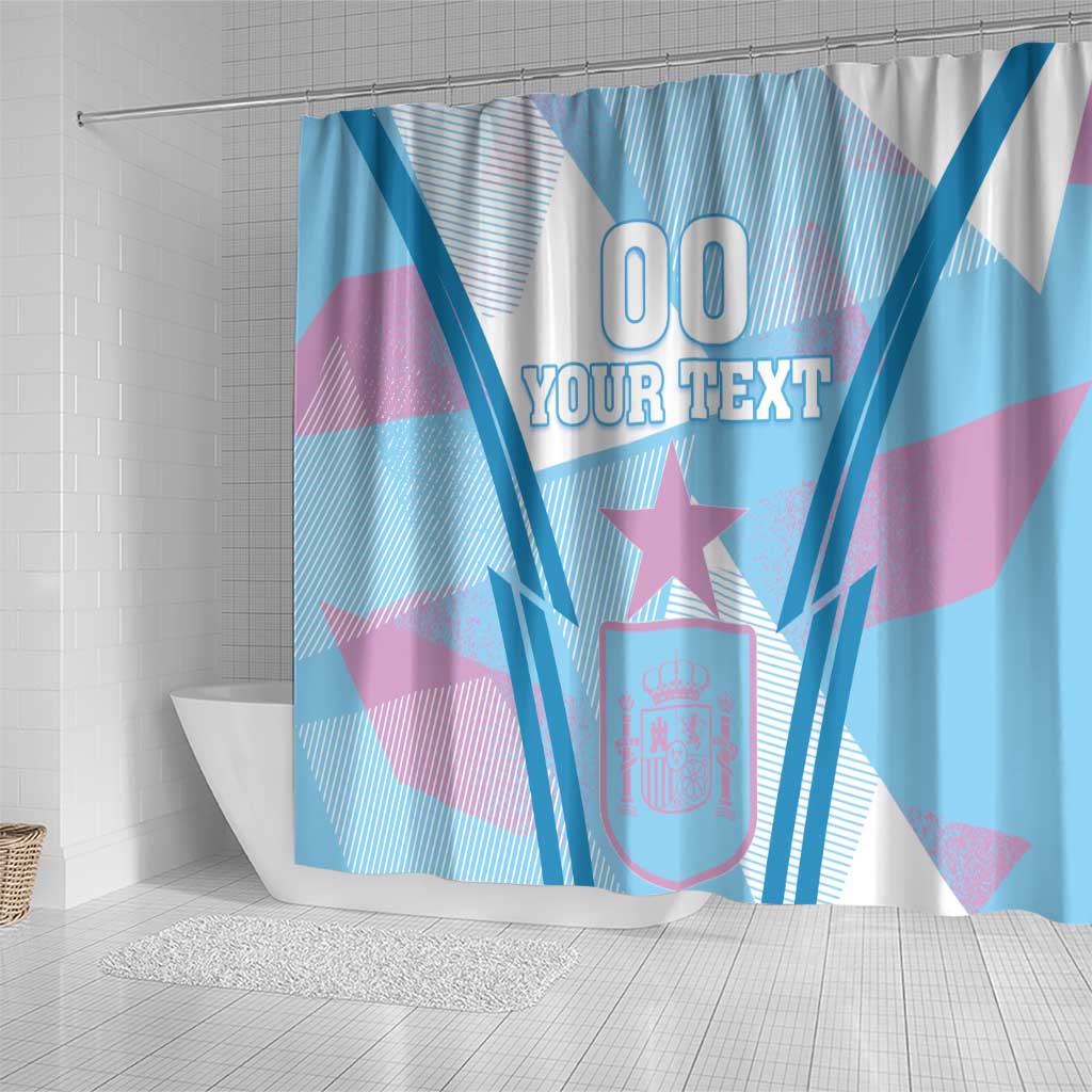 Custom Spain Football Shower Curtain Simple Style
