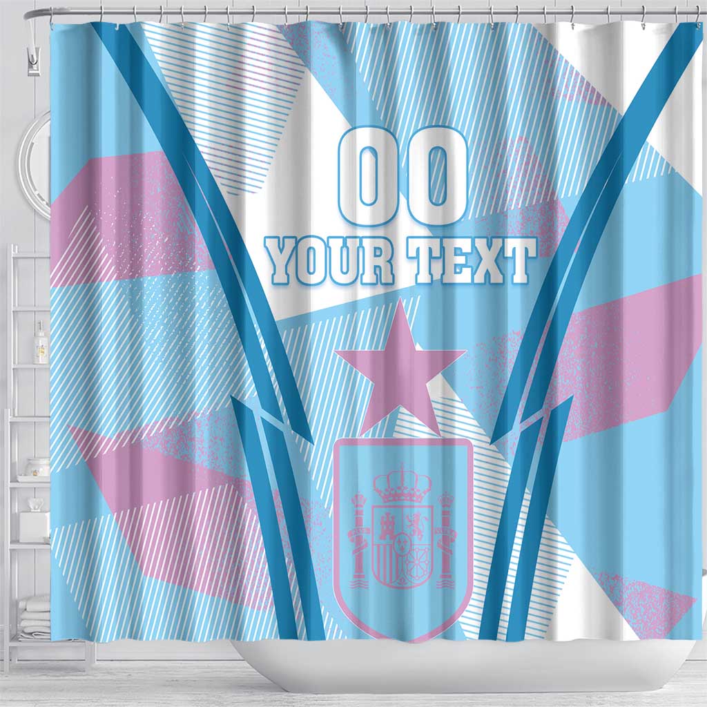 Custom Spain Football Shower Curtain Simple Style