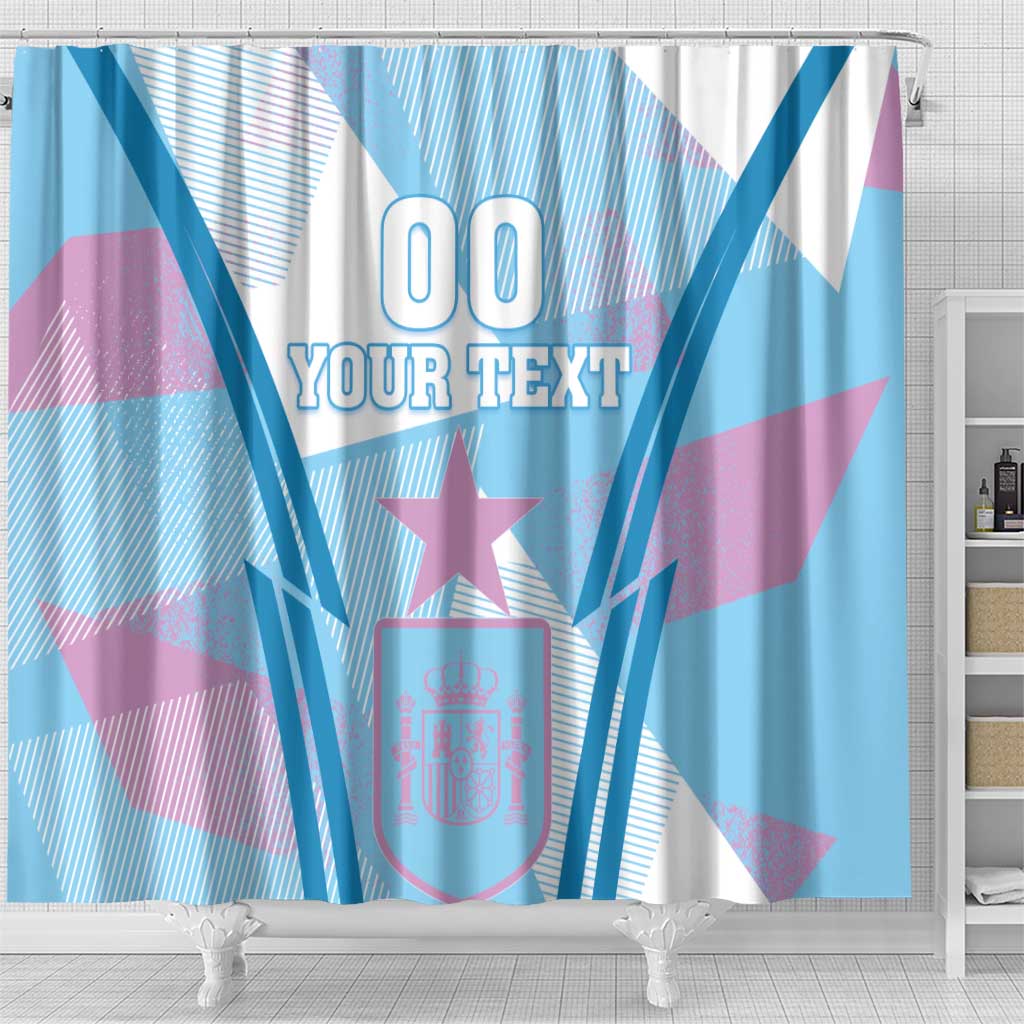 Custom Spain Football Shower Curtain Simple Style