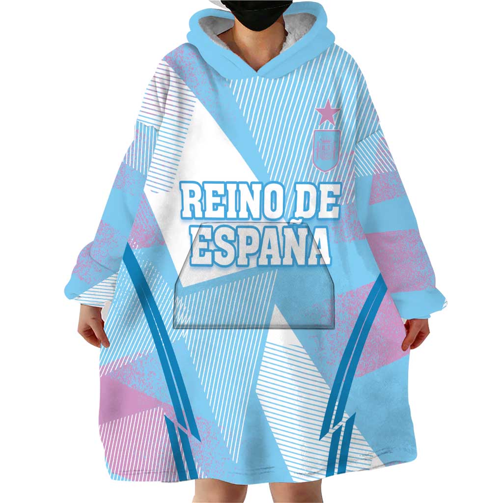Custom Spain Football Wearable Blanket Hoodie Simple Style - Wonder Print Shop