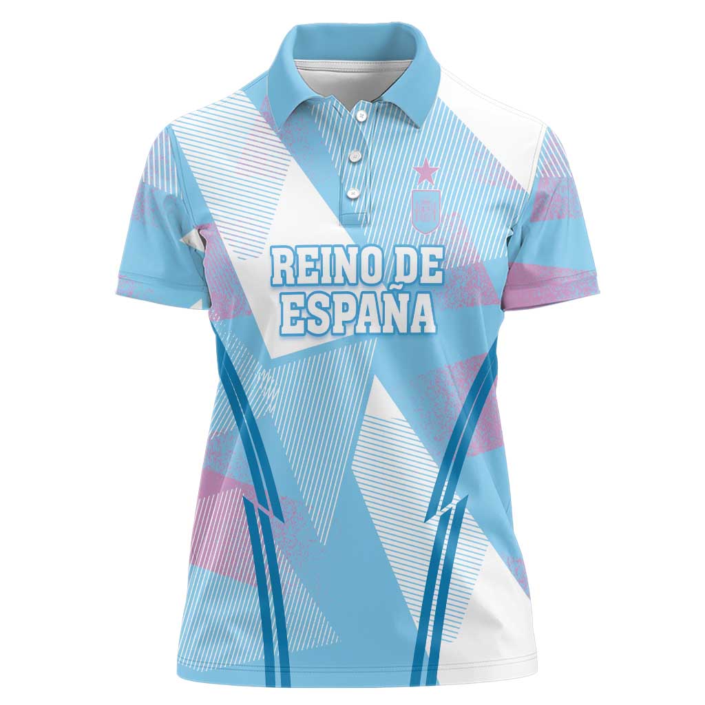 Custom Spain Football Women Polo Shirt Simple Style - Wonder Print Shop