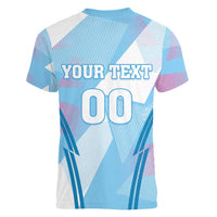 Custom Spain Football Women V-Neck T-Shirt Simple Style - Wonder Print Shop