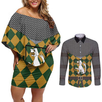 Knights Germany Costumes Couples Matching Off Shoulder Short Dress and Long Sleeve Button Shirt - Wonder Print Shop