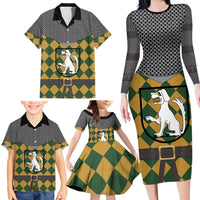 Knights Germany Costumes Family Matching Long Sleeve Bodycon Dress and Hawaiian Shirt - Wonder Print Shop