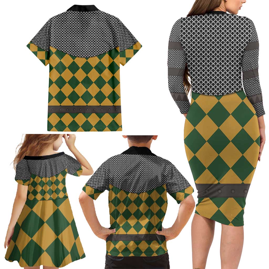 Knights Germany Costumes Family Matching Long Sleeve Bodycon Dress and Hawaiian Shirt - Wonder Print Shop