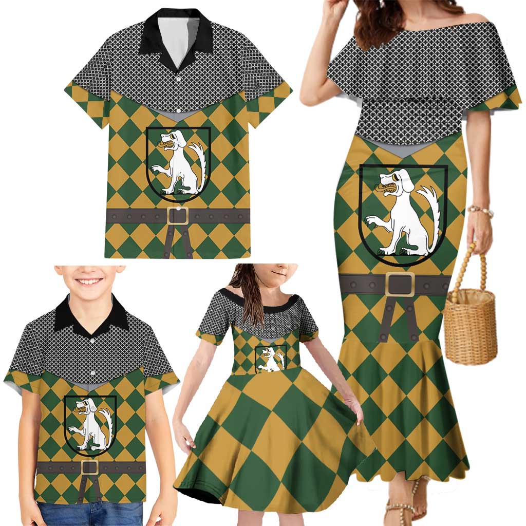 Knights Germany Costumes Family Matching Mermaid Dress and Hawaiian Shirt - Wonder Print Shop