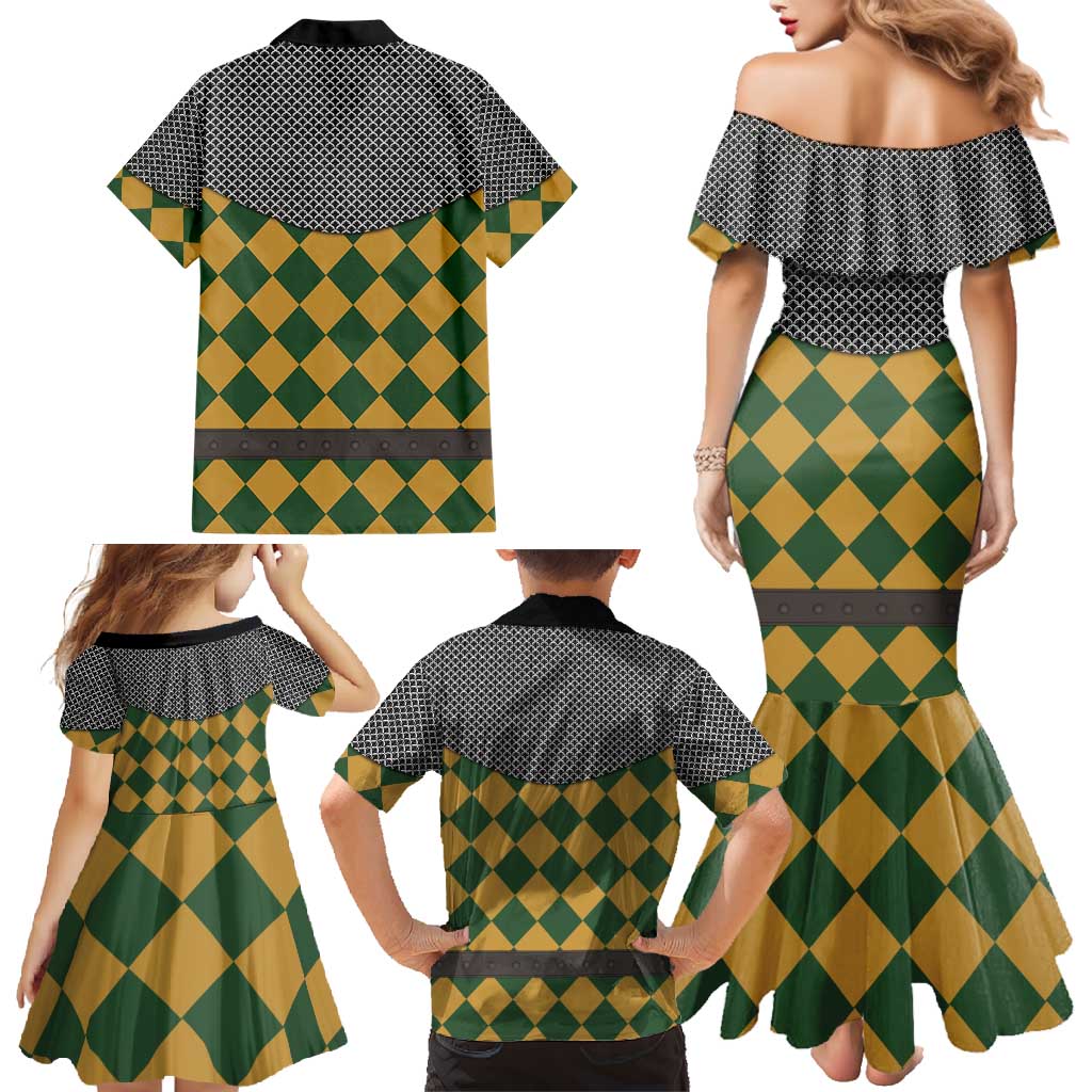 Knights Germany Costumes Family Matching Mermaid Dress and Hawaiian Shirt - Wonder Print Shop