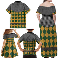 Knights Germany Costumes Family Matching Off Shoulder Maxi Dress and Hawaiian Shirt - Wonder Print Shop