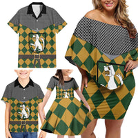 Knights Germany Costumes Family Matching Off Shoulder Short Dress and Hawaiian Shirt - Wonder Print Shop