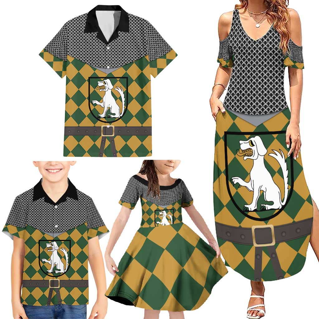 Knights Germany Costumes Family Matching Summer Maxi Dress and Hawaiian Shirt - Wonder Print Shop