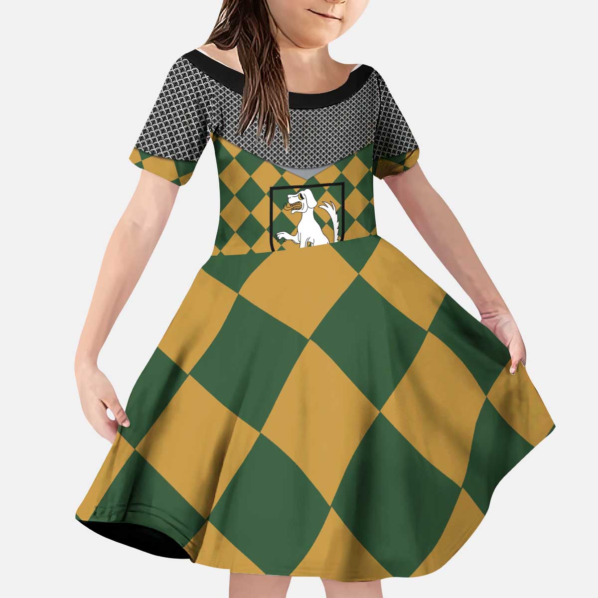 Knights Germany Costumes Kid Short Sleeve Dress - Wonder Print Shop