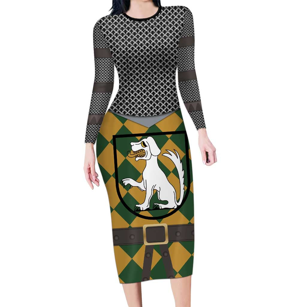 Knights Germany Costumes Long Sleeve Bodycon Dress - Wonder Print Shop