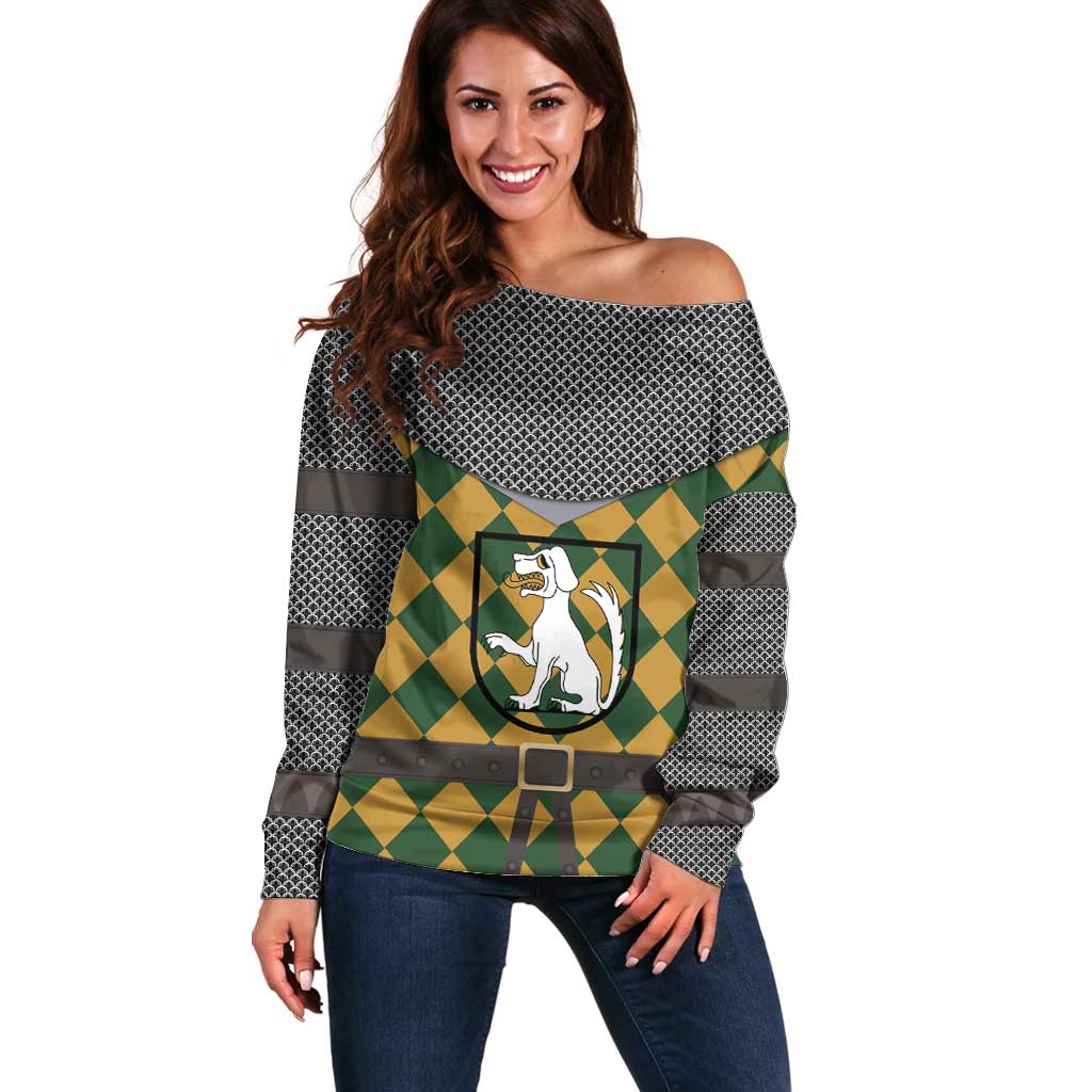 Knights Germany Costumes Off Shoulder Sweater - Wonder Print Shop