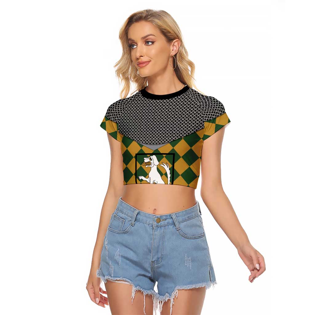Knights Germany Costumes Raglan Cropped T Shirt - Wonder Print Shop