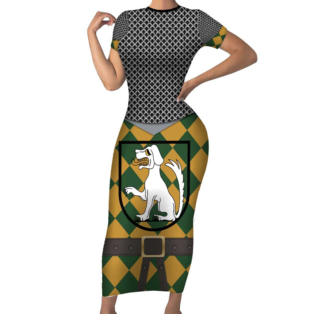 Knights Germany Costumes Short Sleeve Bodycon Dress - Wonder Print Shop