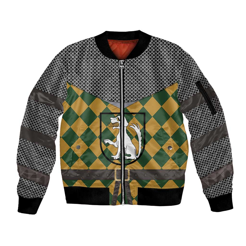 Knights Germany Costumes Sleeve Zip Bomber Jacket - Wonder Print Shop