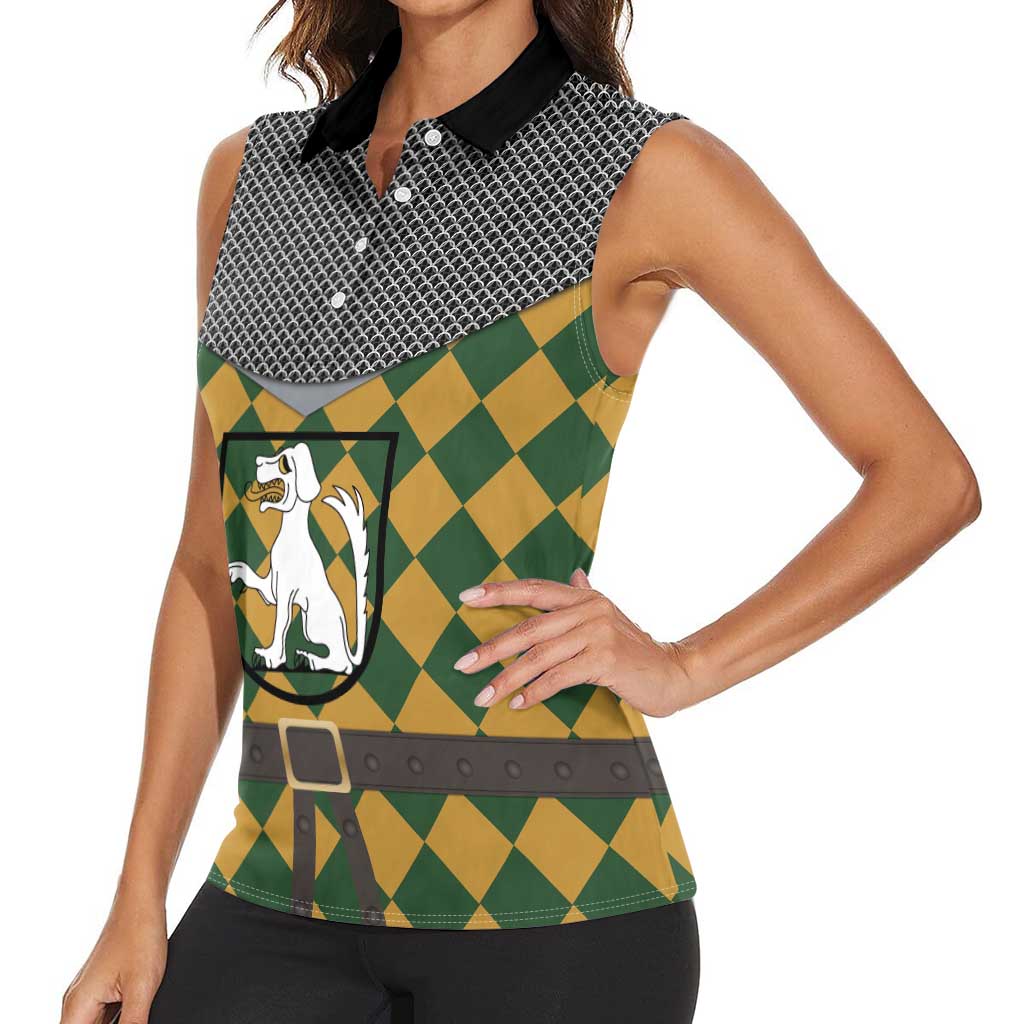Knights Germany Costumes Women Sleeveless Polo Shirt - Wonder Print Shop
