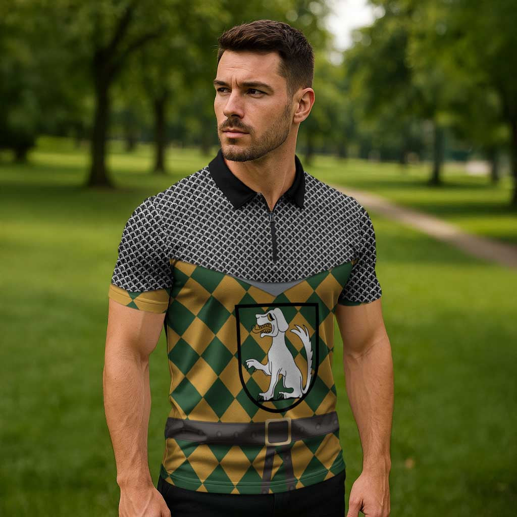 Knights Germany Costumes Zipper Polo Shirt - Wonder Print Shop