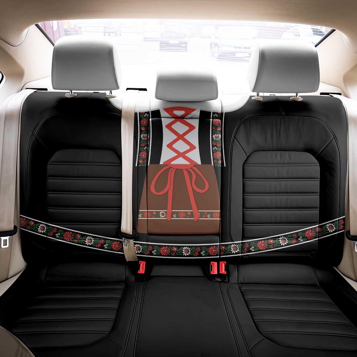 Oktoberfest Dirndl Costume Back Car Seat Cover German Beer Festival - Wonder Print Shop