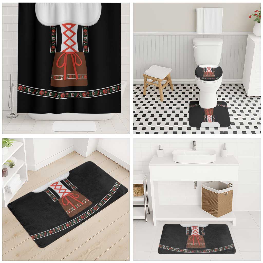 Oktoberfest Dirndl Costume Bathroom Set German Beer Festival - Wonder Print Shop