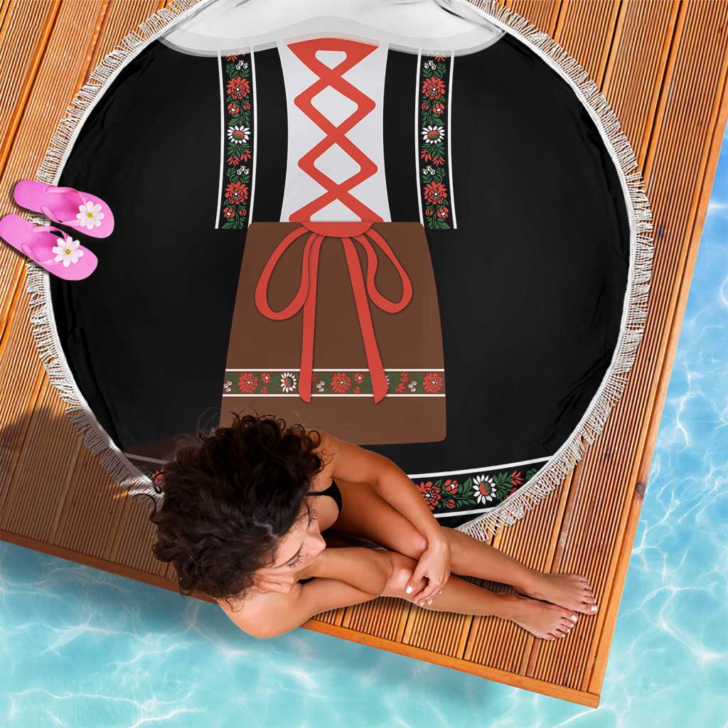 Oktoberfest Dirndl Costume Beach Blanket German Beer Festival - Wonder Print Shop