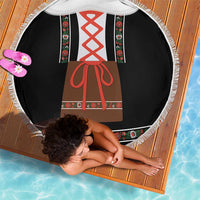 Oktoberfest Dirndl Costume Beach Blanket German Beer Festival - Wonder Print Shop