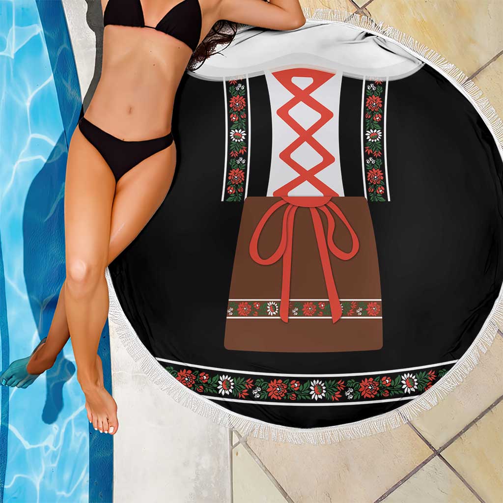 Oktoberfest Dirndl Costume Beach Blanket German Beer Festival - Wonder Print Shop