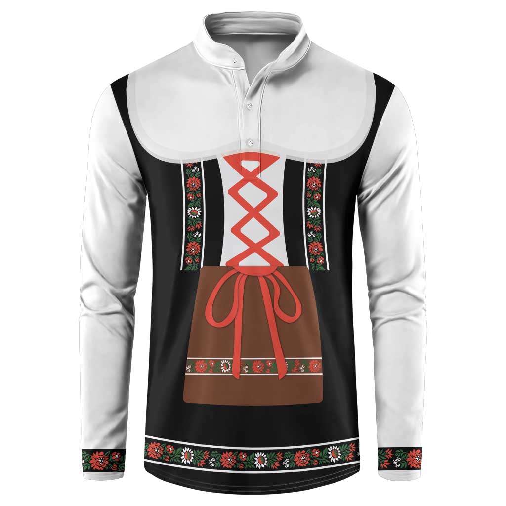 Oktoberfest Dirndl Costume Button Sweatshirt German Beer Festival - Wonder Print Shop