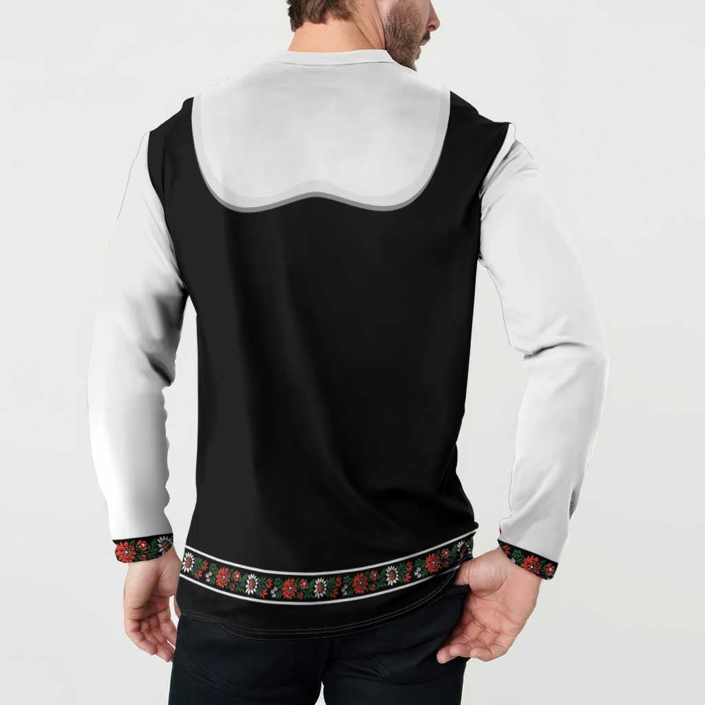 Oktoberfest Dirndl Costume Button Sweatshirt German Beer Festival - Wonder Print Shop