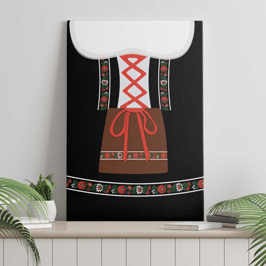 Oktoberfest Dirndl Costume Canvas Wall Art German Beer Festival - Wonder Print Shop