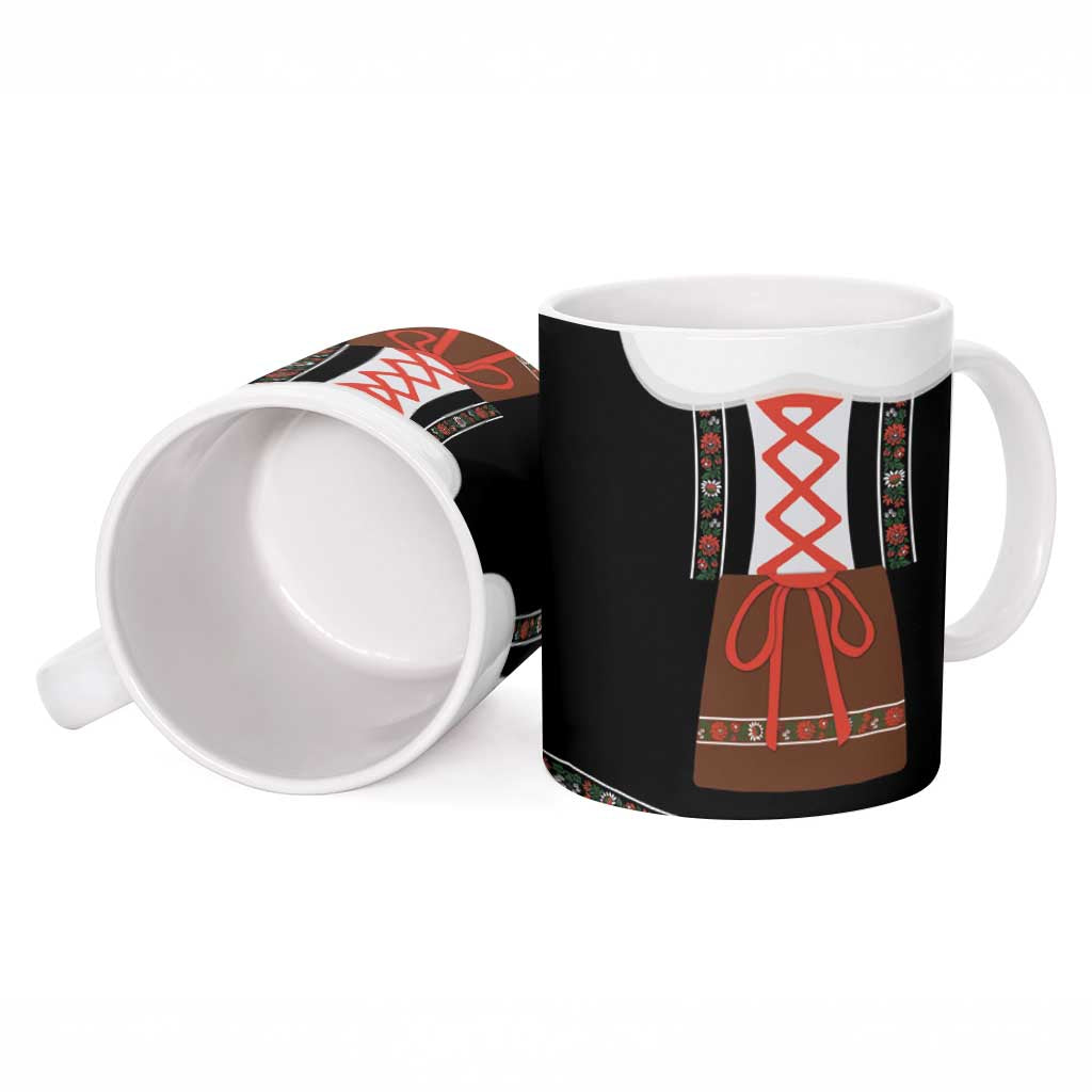 Oktoberfest Dirndl Costume Ceramic Mug German Beer Festival - Wonder Print Shop