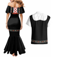 Oktoberfest Dirndl Costume Couples Matching Mermaid Dress and Hawaiian Shirt German Beer Festival - Wonder Print Shop
