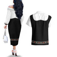 Oktoberfest Dirndl Costume Couples Matching Off The Shoulder Long Sleeve Dress and Hawaiian Shirt German Beer Festival - Wonder Print Shop