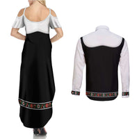 Oktoberfest Dirndl Costume Couples Matching Summer Maxi Dress and Long Sleeve Button Shirt German Beer Festival - Wonder Print Shop