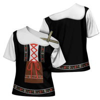 Oktoberfest Dirndl Costume Cross Shoulder Shirt German Beer Festival - Wonder Print Shop