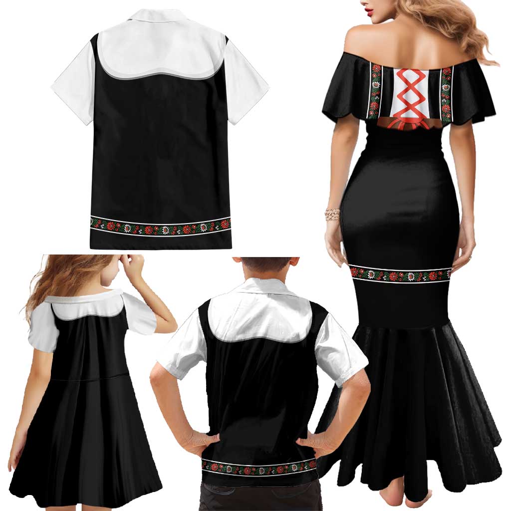 Oktoberfest Dirndl Costume Family Matching Mermaid Dress and Hawaiian Shirt German Beer Festival - Wonder Print Shop