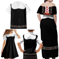 Oktoberfest Dirndl Costume Family Matching Off Shoulder Maxi Dress and Hawaiian Shirt German Beer Festival - Wonder Print Shop