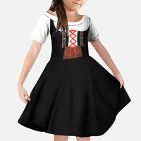 Oktoberfest Dirndl Costume Family Matching Short Sleeve Bodycon Dress and Hawaiian Shirt German Beer Festival - Wonder Print Shop