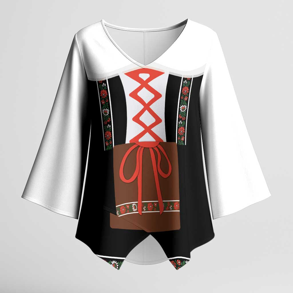Oktoberfest Dirndl Costume Kimono Sleeve Blouse German Beer Festival - Wonder Print Shop
