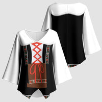 Oktoberfest Dirndl Costume Kimono Sleeve Blouse German Beer Festival - Wonder Print Shop