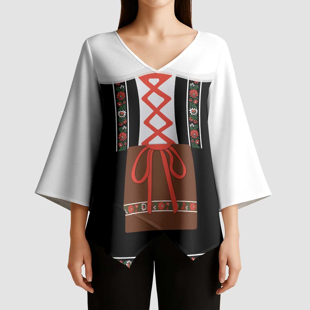 Oktoberfest Dirndl Costume Kimono Sleeve Blouse German Beer Festival - Wonder Print Shop